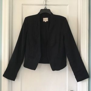 Ann Taylor Women’s Blazer Fitted Jacket, Long Sleeve, 2 Pockets, Black, Size 8